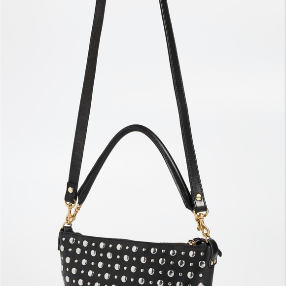 Clare V Petit Moyen Black W/ Silver Studs NWT RARE - Picture 10 of 17